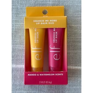 e.l.f. Lip Balm Duo Moisturizing Sheer Tint Mango Watermelon Vegan Cruelty-Free